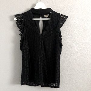BLACK CLIP DOT BLOUSE